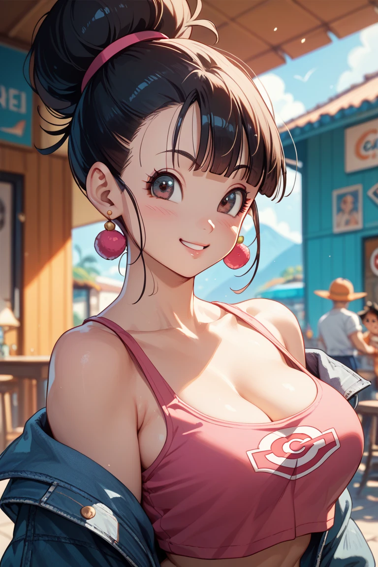 (masterpiece, best quality, 8k wallpaper, high resolution, ultra-realistic), alone, one person, 1970s pop culture anime style,, one girl, 20 years old, Japanese with afro hair (masterpiece:1.2, best quality), (realistic, photorealistic:1.4),"(masterpiece, best quality), afro hair, looking at viewer, wearing sunglasses, swimsuit, cleavage, D cup, sexy pose, dynamic pose, full body, white skin, black hair, looking forward, laughing, psychedelic, 1970s sunglasses,