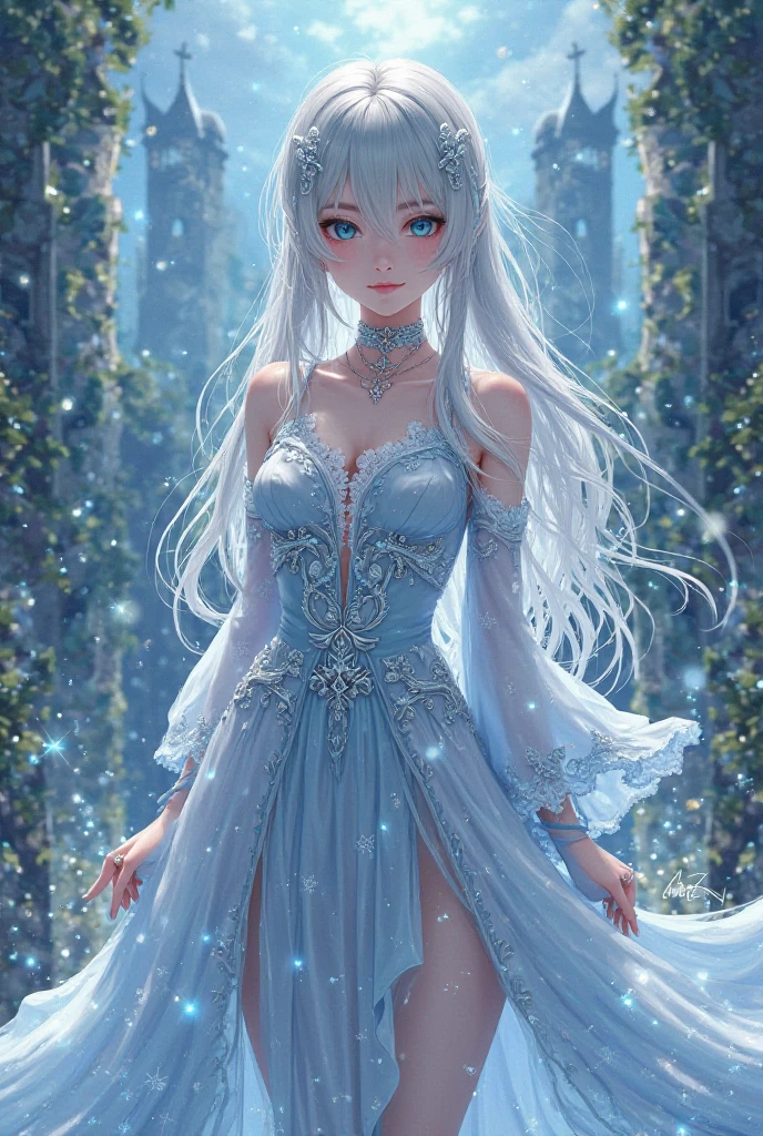 (best quality,4k,8k,highres,masterpiece:1.2),ultra-detailed,(realistic,photorealistic,photo-realistic:1.37),angelic princess, beautiful detailed eyes, beautiful detailed lips, long eyelashes, luminous skin, flowing hair, random hairstyle, enchanting smile, magical aura, ethereal beauty, sparkling tiara, soft pastel colors, dreamy and romantic atmosphere, magic forest and a frozen lake, surreal lighting effects, serenity and tranquility, realistic setting, captivating expression, elegant gown, graceful poses.