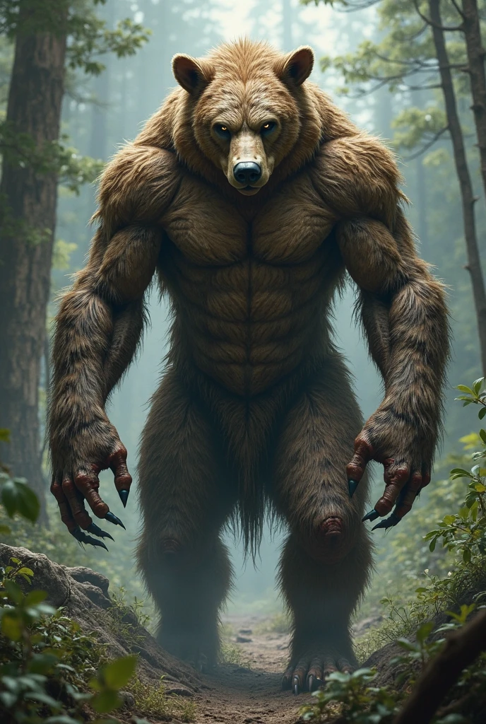 Muscular furry, SEX,messy hair covering the eyes, high ,. Realistic style.Whole body