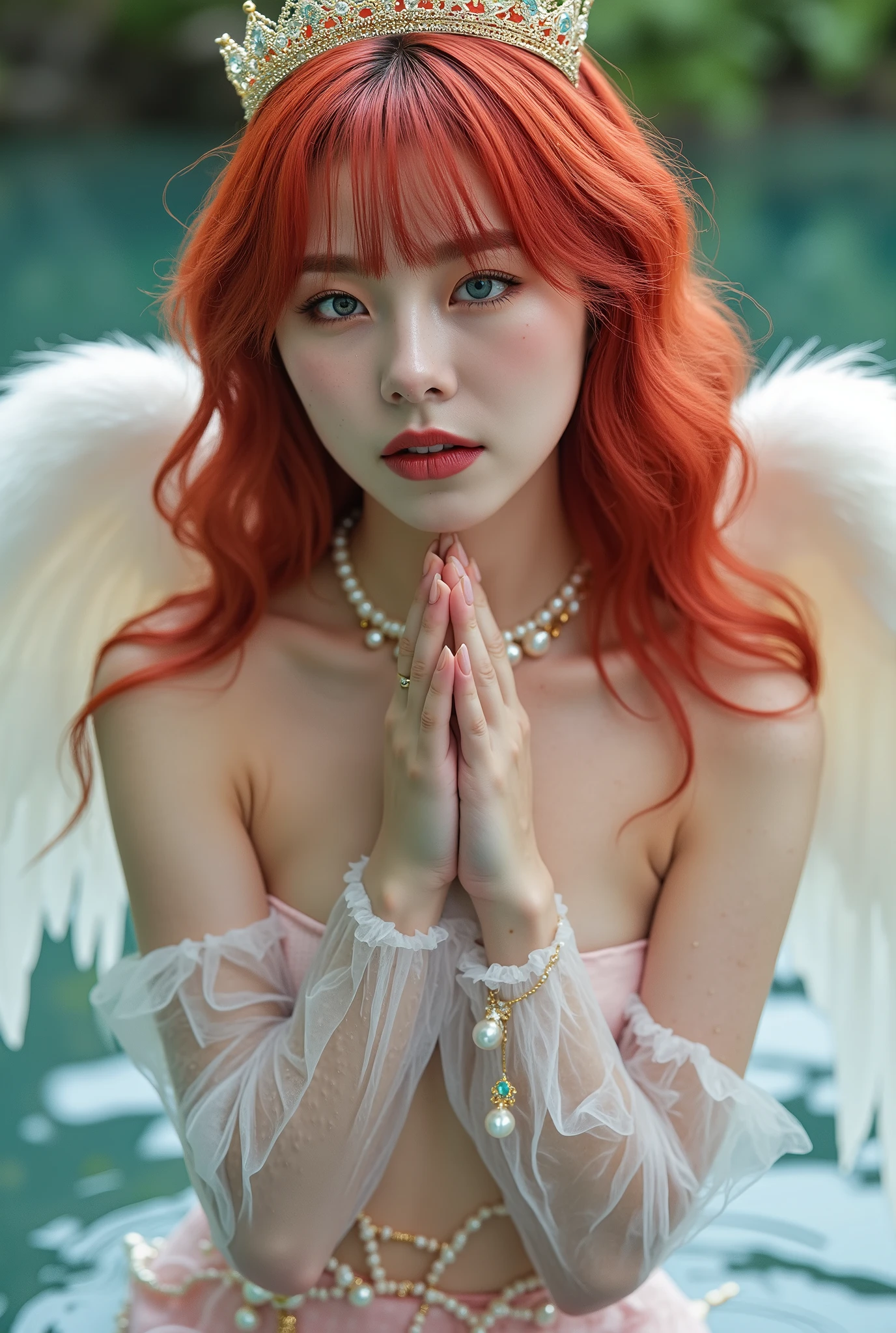 (Masterpiece, Best Quality, Very Detailed, 8K, Wallpaper, Ultra Detail), (RAW Photo: 1.2), (Brush) (Brush), Waist Up, avades, Long straight hairlift, Dynamic pose, Model photography: photography, HD, high contrast, clear image, mastery, balanced eyes, CG rendering, small skull, collarbone detail, (top detail: 1.2), realistic Kei, 8K ultra-fine, high quality texture, fine texture, fine indication, high detail, very fine CG, High quality shadows, beautiful and delicate eyes, free, beautiful, small breasts, high, blurred background, lime tracksuit, necklace ,perfect body proportions, solo, interior, small head, breast enlargement, high heels, plastic material glowing white skin, pantyhose, pencil skirt, chinoiserie, red, barefoot, brown eyes, sitting on big rocks