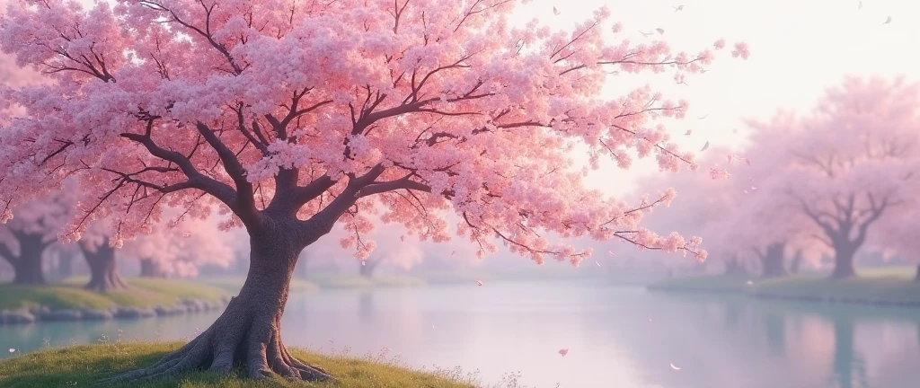 一面の桜, 花吹雪、 UHD, masterpiece, accurate, anatomically correct, textured skin, super detail, high details, high quality, award winning, best quality, highres, retina