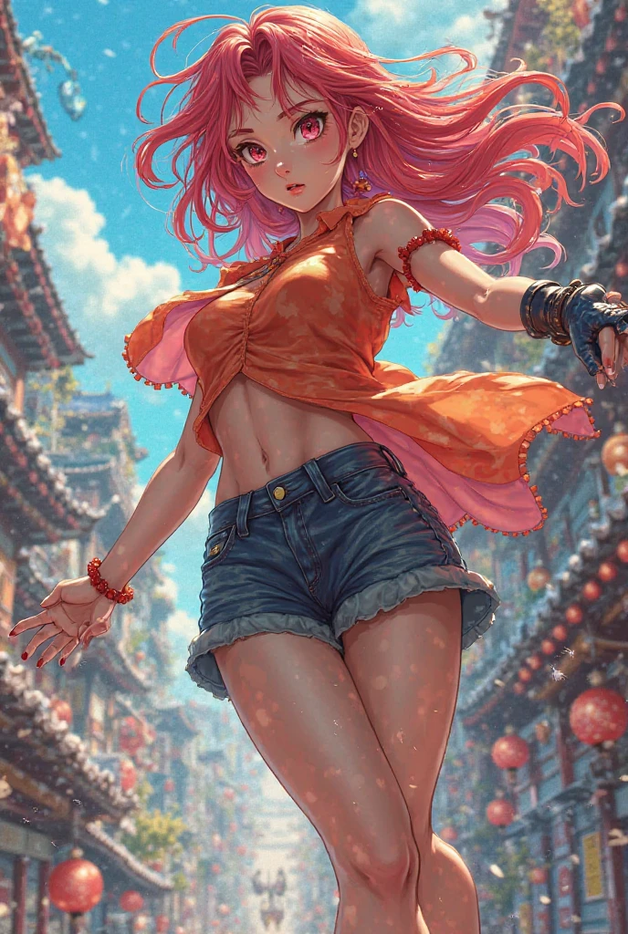 nsfw,masterpiece,bestquality,(1girl,orangeeyes,standingopenstance,intricate,withdetailedintricateonihornsandalternatehaircolorabsurdlylonghairquintails,eyeliner,wind,serious,shinyhair,perfectface),hakama,mediumbreasts,midriff,(highlydetailed),shrine,scroll,spotcolor,detailedpupils,lips,intricatedaylightbookstorebackground,outdoors,sunrays,(dramaticlighting),xenomorph