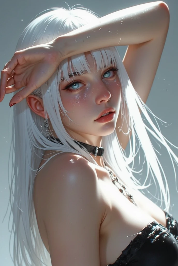 white-haired girl, liquid paint, bleeding color, Visually stunning, Beautiful, Cinematic Lighting, ((More liquid paint splashes)), (Abstract art:1.4), (Delicate images), (Photorealistic: 1.4), (Highly detailed), (high resolution), (Best quality), (masterpiece)