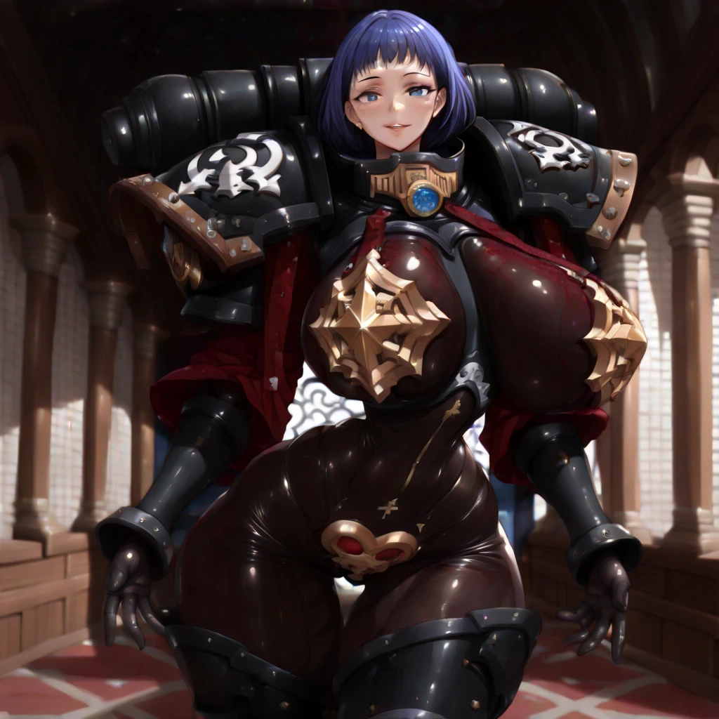 score_9, score_8_up, score_8, 1 woman, Furyxl,large purple hair,no pupils,white eyes,forehead mark,hot bimbo with large fake tits, ((very firm fake tits)), ((spherical fake tits)),((topheavy)), toned body, enhanced, oiled shiny skin, small waist, massive tits, big ass, warhammer 40.000, warhammer,  armored, corset, scifi,  underboob, gothic, grimdark, thighhigh boots, thighboots, suspenders, horny, raw, photo, realistic,  hardcore sex, cumming, trimmed pubes, focus on girl, close-up, porn, fellatio