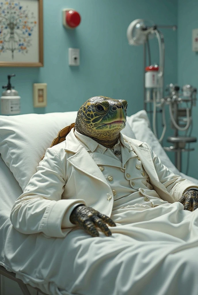 (nude furry lizardman with penis) full body, wearing a lab coat on a deserted beach.