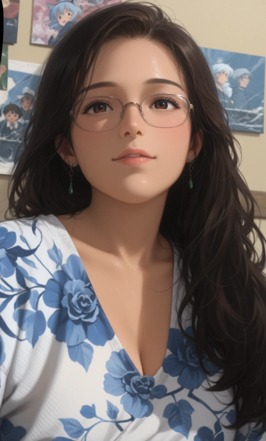 vestido curto amarelo, Uniforme escolar, princesa europeia muito bonita, wearing round glasses, photographic portrait, praia, standing, straight head and ankles, sorridente, usando brincos, 4k definition, beautiful and thin hands