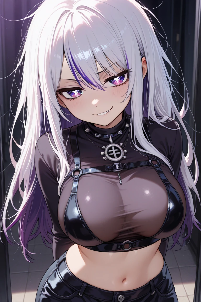 Create an image of the most stunningly gorgeous beautiful wicked oni shion, Stunningly gorgeous perfect face, perfect makeup, detailed perfect silky smooth skin texture, detailed hour glass body figure, very long styled hair, shion armor spike,