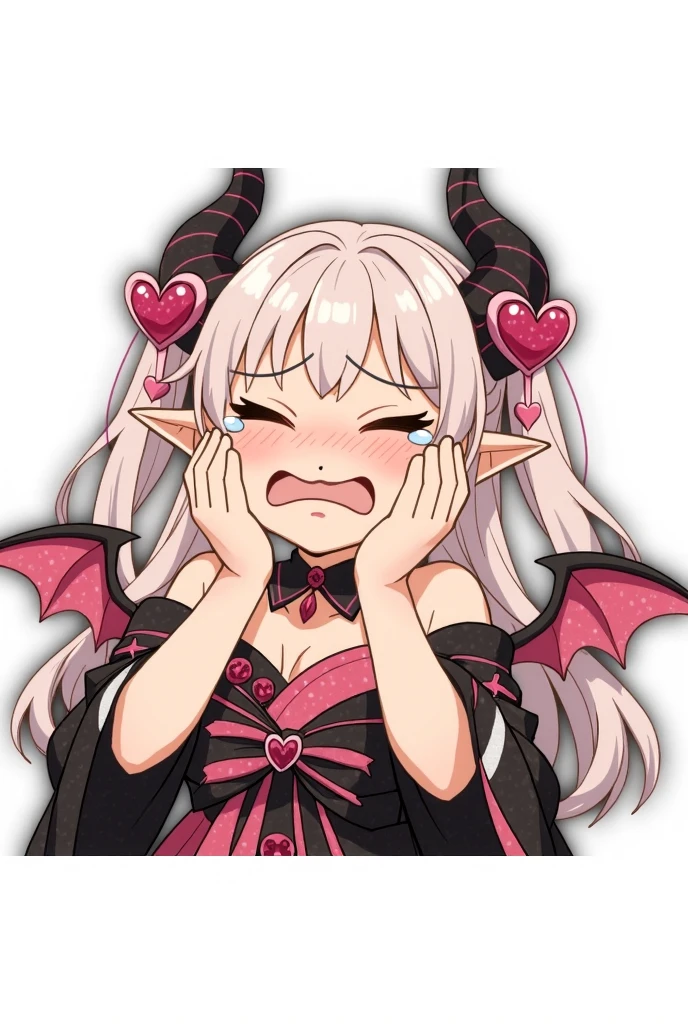 masterpiece, best quality, ultra-high-detailed, blush, (Nose Blush:1,2), (embarrassed, blush:1.3), leaning forward, closed eyes, close up, face focus, Incoming hug,
1girl, Girl, hina\(blue archive\), aahina, armband, bangs, black footwear, black gloves, black thighhighs, blue archive, boots, coat, cross-laced footwear, demon horns, fur trim, gloves, hair ornament, hairclip, halo, highres, hina (blue archive), horns, jacket, long hair, long sleeves,  multiple horns, purple eyes,  halo, horns, white hair, long hair, (wavy hair:1.2), ahoge, hairclip, (wings:1.2), low wings, (7 head to body ratio:1.6), slender, purple pupils, snake pupils, lover's gaze, (heart symbol around face), hinadef,,, little breast,
pov,