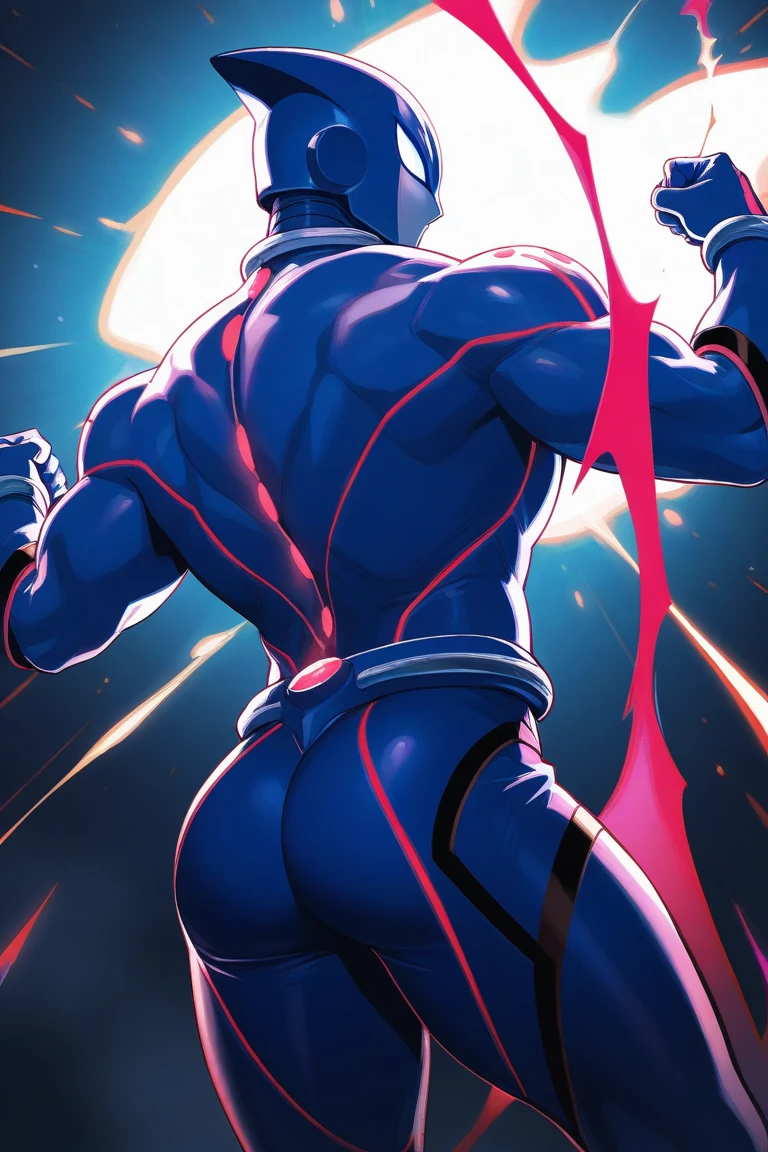 animation, Highest quality, Highest quality, High quality illustrations, masterpiece, Ultra-high resolution, Detailed Background, room, On the bed, Absurd, Perfect Anatomy, performance, Good lighting, Shadows in the movies(kemono, Furry Personifi猫ion), horse, Muscle Body, Red Rubber Suit, latex, neon, neonライト, neonカラー, Bodysuits, Cyber Suit, cyber punk, Rubber mask, Harness, big bulge, Show your ass, Dynamic Angle