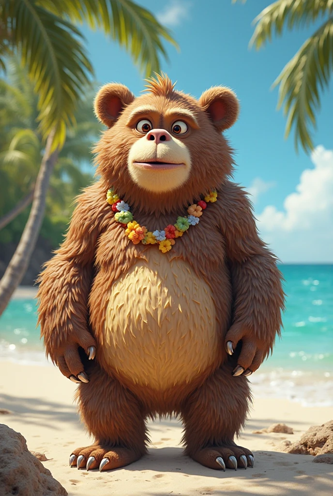 (best quality,highres), furry male at the beach farting, relieved expression, large hips, wearing a hood with a cape, perched on a rock, near a palm tree, exposedthighs, butt, cyclops, shiny metallic surface, vibrant colors, warm sunlight, sparkling ocean waves, sandy beach, tropical atmosphere, strong and confident pose, futuristic technology, realistic details, intricate designs, beautiful reflection, serene environment