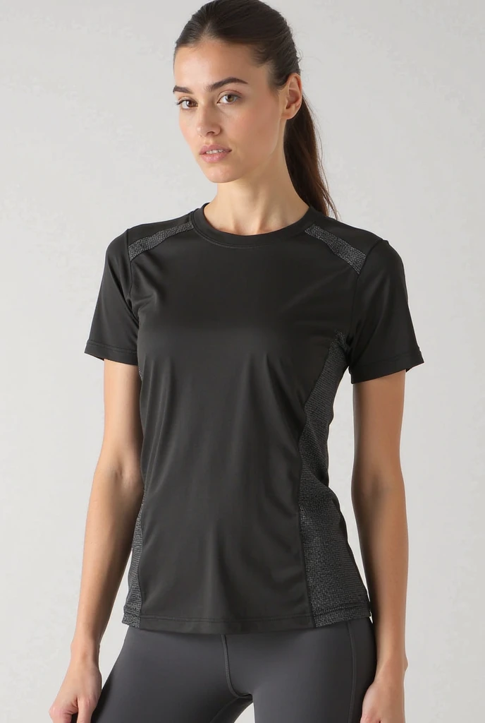 uma mulher linda de top preto e saia branca posando para uma foto, mangas curtas, tampo preto, camiseta preta, roupas esportivas, saia curta, usando uma saia curta esportiva, saia curta tem, camisa preta, usando roupas sexy, mini saia sexy, minissaia, camiseta esportiva, vestindo camiseta preta, camiseta, T - Camisa, camisa preta, roupas esportivas, tennis wear, Camiseta, T-shirt preta, camiseta preta