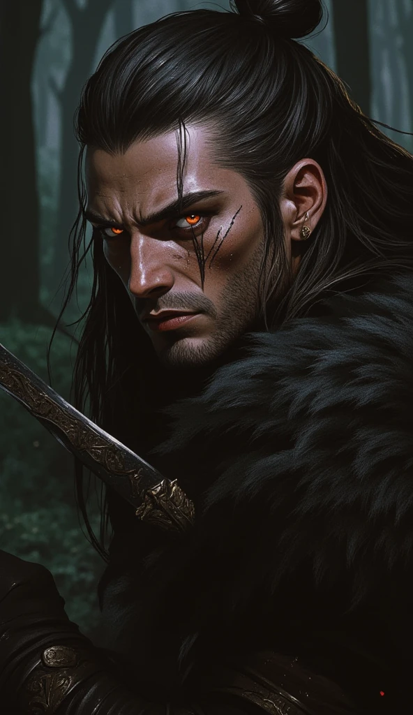 (single), (solo), cannibal human, cannibal, human, male, crazy, feral, ugly, blood, bloodthirsty, dnd, d&d, fantasy, fantastic, realistic, terror, horror