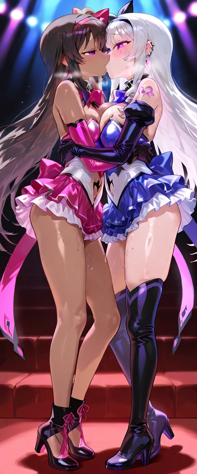 Full body like,(tmasterpiece,best qualtiy:1.4),lightpainting,(Long exposure:1.2),dynamic streaks,Luminous trajectory,vivd colour,Smooth movement,Charming Patterns,Creative experimentation,(1girll),(highest details),(cowboy lens: 1.2)、dynamicposes,Combat action,folds,folds,folds,Transparent sleeves,pink flower