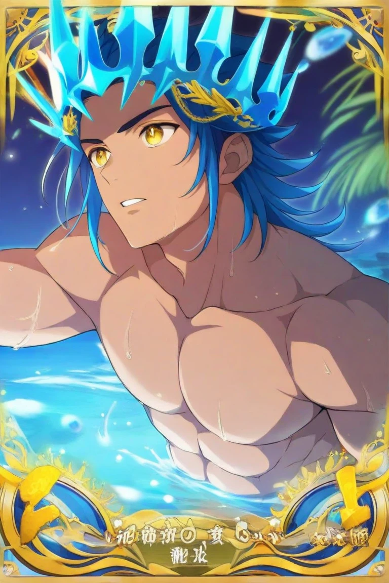 (hyper-realistic digital illustration), hires, best quality, boy wearing micro thong, full mast, erect bulge, see-through thong , underwater world, wide angle, swimming, athletic body, male, iridescent skin, flat chest, silver eyes, green hair styled in spikes, determined expression, bioluminescent lighting, small waist, broad chest, big mane, slim scruffy, muscular