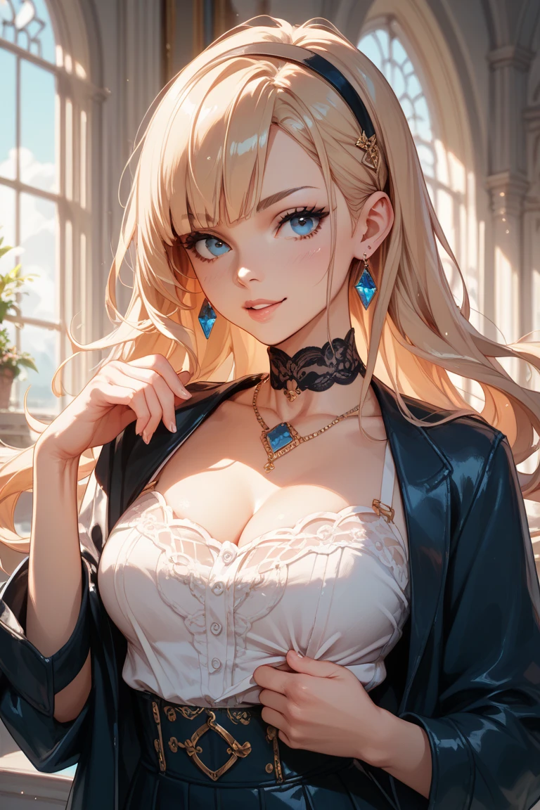 realistic, Elegant mature woman, perfect eyes, blonde, high resolution cg 8k, beautiful cg, soft light