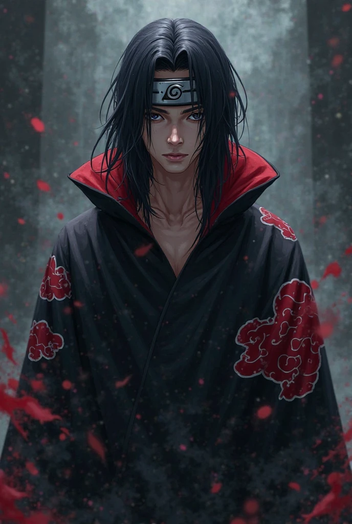 Itachi Uchiha, a picture of a man with a black hair and a black jacket, itachi uchiha, itatchi uchiha, itachi, akatsuki akira, sasuke uchiha, ryuu, trending anime art, from naruto, trending anime artwork, badass anime 8 k, by Yang J, anime style artwork, madara uchiha, official artbook