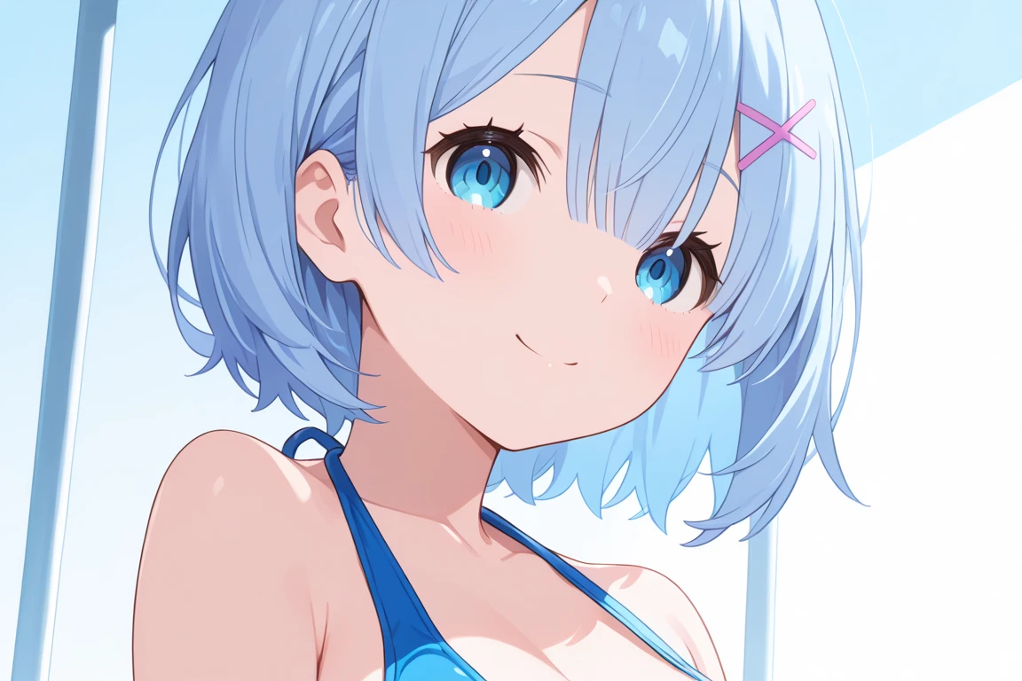 Photo realistic、Doll standing in front of the painting(Nendoroid)、頬にWater Drop、Joyful singing voice、Posing to splash water、Close one eye、Watercolor Nendoroid、(High definition figure)、Flowing iridescent silk、Close-up of face、Eyes up、Bikini Swimwear(Floral)、There are flowers in front of the Nendoroid、petal、Water Drop、season!!: summer☀ 🍂