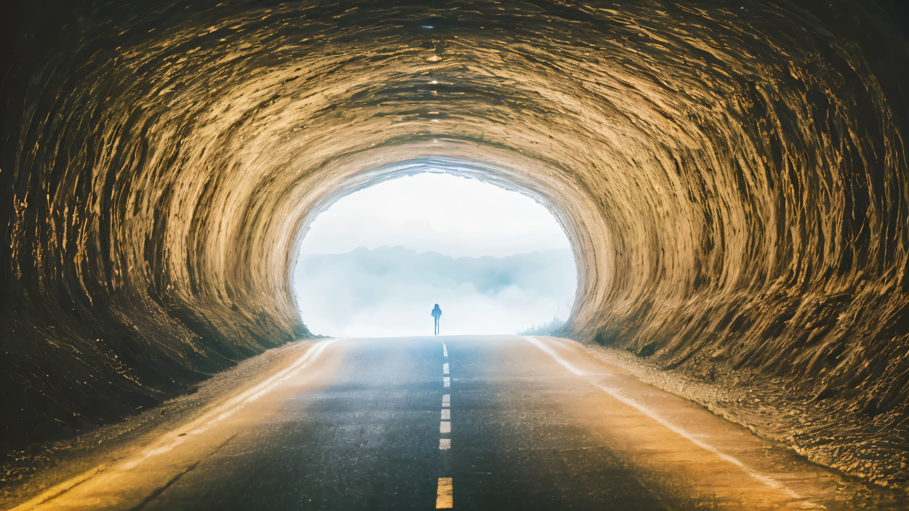 abstract minimal yellow background, white clouds flying out of tunnel, detailed, intricate, 4k, ultra-detailed, masterpiece, photo-realistic, high quality, vibrant, warm tones, surreal, dreamlike, cinematic, magical, whimsical, wispy clouds, glowing tunnel, ethereal lighting, captivating atmosphere, serene, tranquil, mysterious, digital art