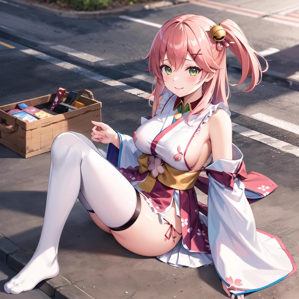 ((master part)), ((best quality)), (ultra-detalhado), ((kawaii)), fofo, (Lovely), ((sexy)), (Foi:1.3), ((extremamente detalhado)), 4k, (8k), best quality, (Beautiful), illustration, estilo anime, Pintura, Dynamic angle, cowboy shot, de curinga, Japanese-style room in dramatic style, (esfregue o peito:1.4), (Poses for erotic photo albums), gradation, foco de corpo inteiro, Menina fofa s, 1girl em, sozinho, Japanese miko costume, cabelos pretos, Cute random colored eyes, ((Olhos bonitos)), de pele branca, Hairstyle Random, Glutes, (Seios colossais), (sorrir), problematic expression, (blush vermelho:1.5), suar, efeito espumante, Reflexo da lente, brilhante-cintilante, Brilhando