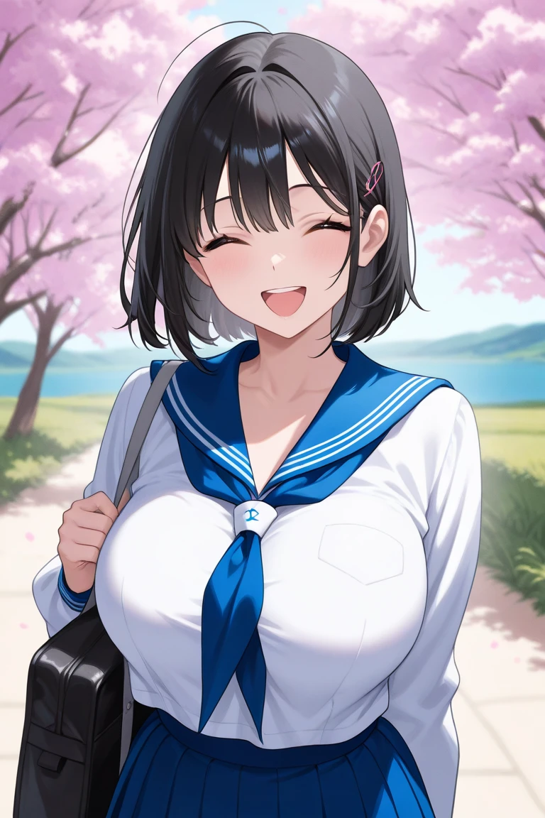 Back Sex、Nipples out、Big Breasts、Shaved、Sailor suit、Black Hair、Baby Face、、mini skirt、