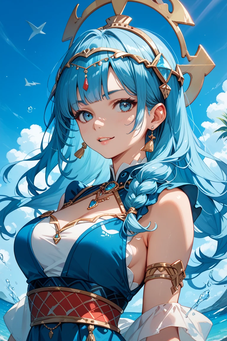 Bakunawa moon eater in female form with filipino tribal outfit
