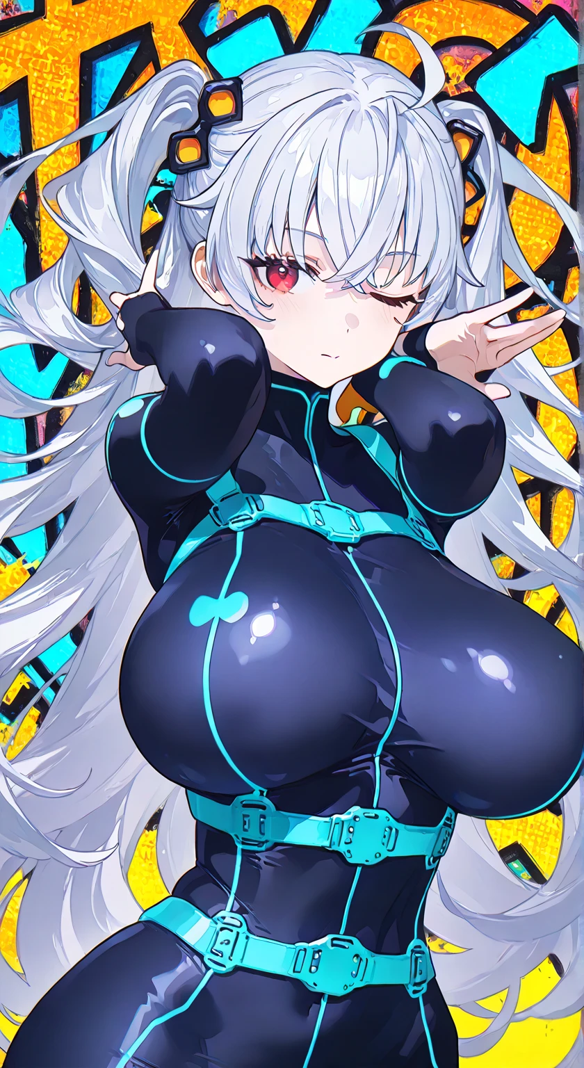 (focus breasts,from front),(1 girl,dropping eyes,embarrassed,blush,arms up,open mouth),(gigantic breasts:1.5),(long ponytail hair,light blue hair,waved hair,clothed,black frilled dress,thick spider thread bound her body,thick spider thread bound her breasts,thick spider thread bound her arms),dutch angle,close to viewer,on thick spider'sweb,in thick spider'sweb