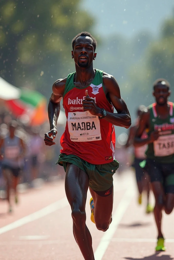 A kenyan marathon runner