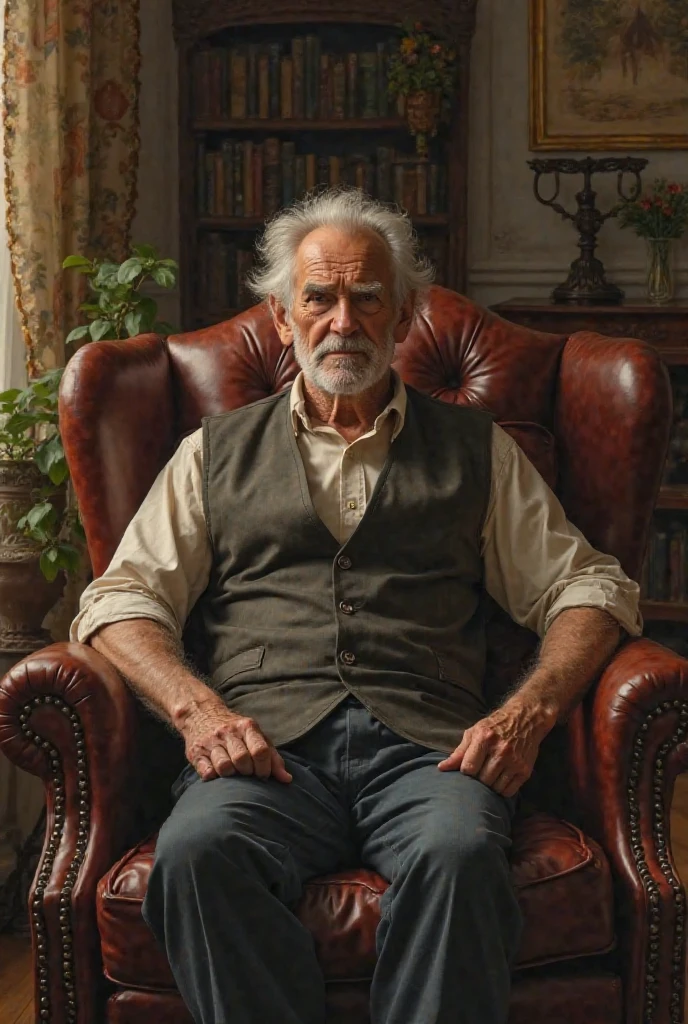 a man working at a thrift store, mini demon, detailed face, detailed eyes, detailed fingers, detailed clothing, highly detailed, photorealistic, 8k, intricate details, natural lighting, warm colors, vintage aesthetic, cozy atmosphere, cinematic composition, realistic textures, dynamic pose, subtle expressions, storytelling elements