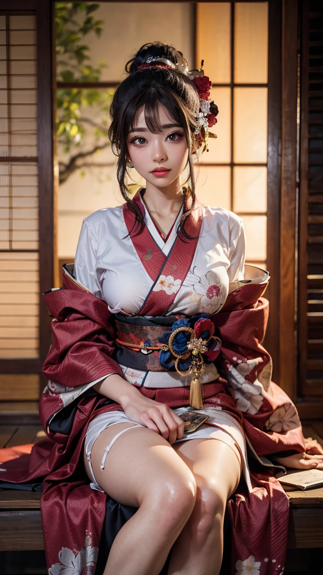 geisha,barechested,sexypose