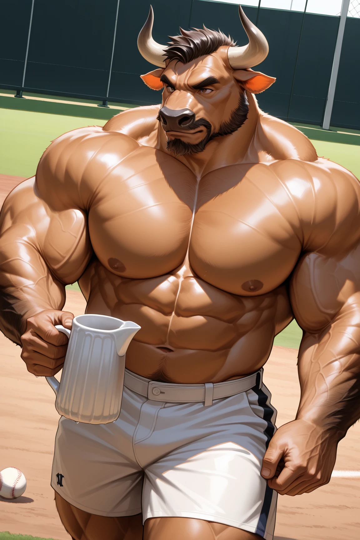 a hot black male, savon jackson, well-trimmed beard, dark skin, buzzcut, early 20s, sitting on bar stool in modern kitchen, beefy body, big juicy jiggly pecs, extremely detailed, realistic, photorealistic, 8k, high quality, cinematic lighting, dramatic shadows, warm color tones, wearing a tank top