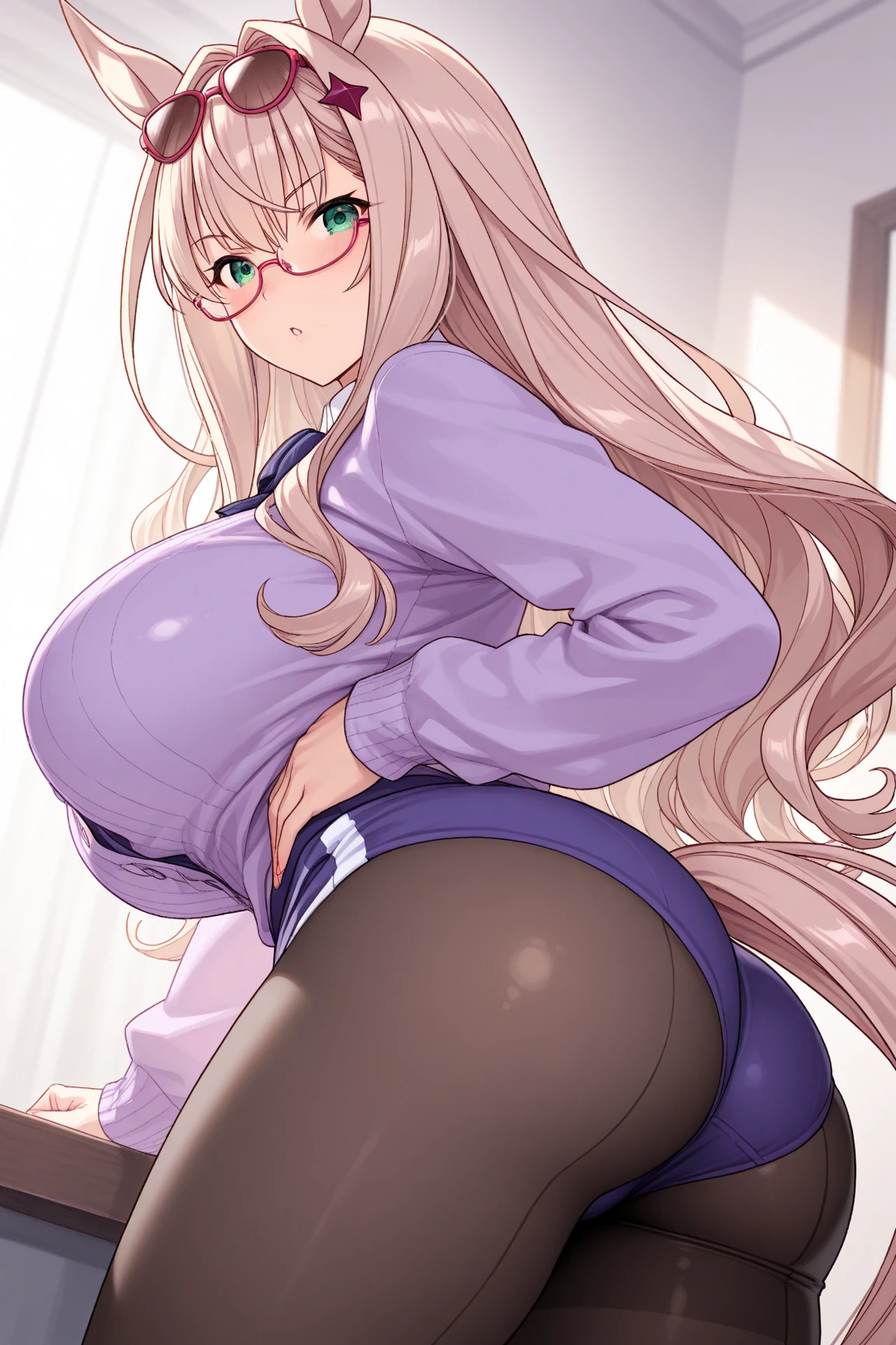 Two Women、Mature Woman、Long Hair、Blonde、Curly Hair、Voluminous Hair、Glasses、Large Breasts、Purple Eyeshadow、Red lipstick、Wet with sweat、Bedroom、smile、Are standing、Looking at the photographer、Mouth open、Having sex、Semen is spurting out of the female genitals、Sleeping on your back、With legs apart、Focus on the female genitals、bulging big nipples、I'm rubbing my breasts、Fingers digging into my chest、Soft Breasts、My whole body is sticky and wet with semen、Covered in semen、Screaming、Tears flowing、
