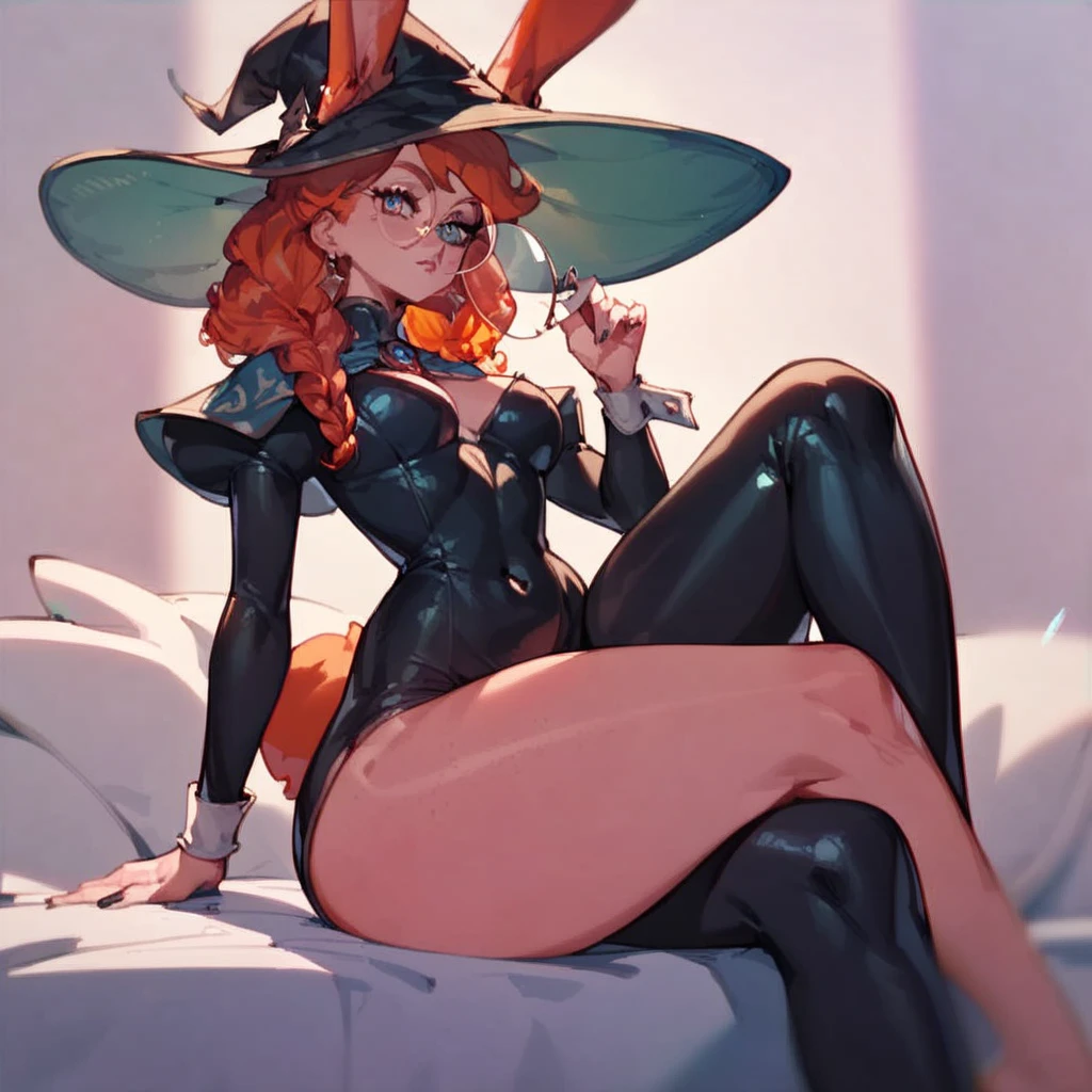 Licking candy with his right hand、sticking out the tongue、Wearing a magic hat、Red-haired shorthair、beauty、belle、Wizard Hat