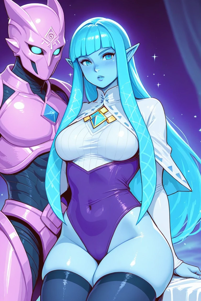 multiple futanari and 1 girl, 2 Zelda’s from breath of the wild and tears of the kingdom, slave mistress, dominatrix, Mature futanari and young woman having oral sex, futanari has huge breasts and huge erect penis, young woman with large breasts and wet vagina, Futanari holding girl under knees, spread legs, penis penetrating vagina from beneath girl, muscular futanari, futanari's fingers rubbing top of vagina, huge breasts, sex scene, girl being penetrated by futanari, girl bouncing on futanari penis, girls face pinned on wall, booty up, penetrated from behind, girl's eyes closed with mouth open, futanari penetrating girl while stimulating clit, excited face, sensual scene, NSFW, climax,