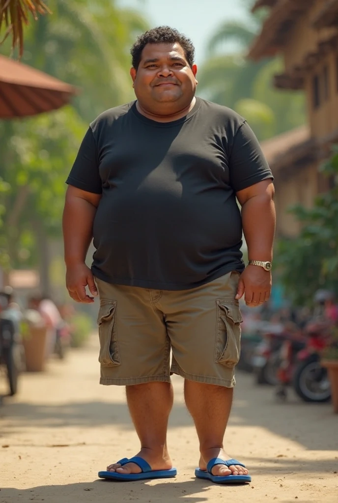 Fat indian 20 year old boy in red swimsuit briefs