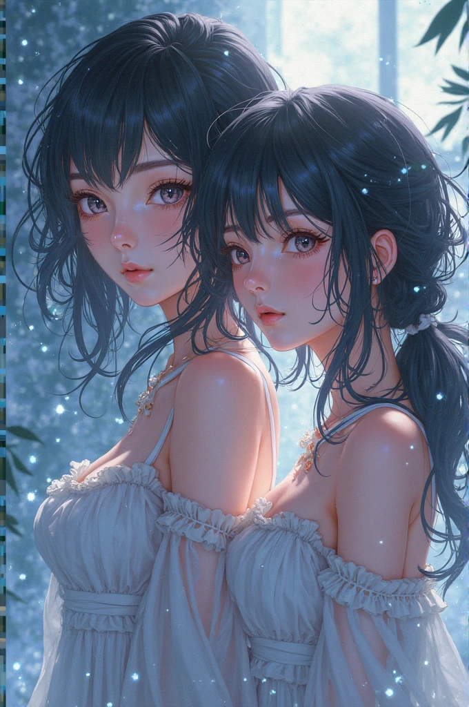 (masterpiece:1.4), high quality, high definition, sharp focus, detailed clothes, detailed body, detailed face, anime, best quality, 4k, 8k, absurd resolution, intricate detail, detailed hands, detailed eyes, animation, illustration, highly detailed, highres, extremely detailed, <lora:ETO_OCC002:0.7> ETO_OCC, black hair, (curly hair:1.4), long hair, thick eyebrows, <lora:hyperdenoiser_v090:0.6>, (looking at viewer:1.6), (plump:1.2), (hazel eyes:1.3), (parted bangs:1.4), <lora:ETO_OC:0.2> ETO-OC,  <lora:perfetfingers:1>, (sweet smile), 1girl, medium breasts, skindentation, <lora:hyperrefiner_v090:0.6>, <lora:lunar-flower-style-darquelilly-v1:1> lunarflowerstyle, (flowers:1.2), moon, night, sky, full moon, night sky, star (sky), scenery, starry sky, fantasy, still life, outdoors, (glowing:1.4), (light particles:1.2), gem, milf, fireflies,  <lora:4960_fireflies:1>,  <lora:Water_Nymphs_SwimmingUnderwater:0.8>, lotus, reflections, bathing, water, half submerged, bubbles, lily pads, (breeze moving hair:1.4), (flowers twinkling), (breeze moving flowers:1.4), <lora:bioluminescent_dress-1.0:1> bioluminescent dress, ETOErotic_poses,