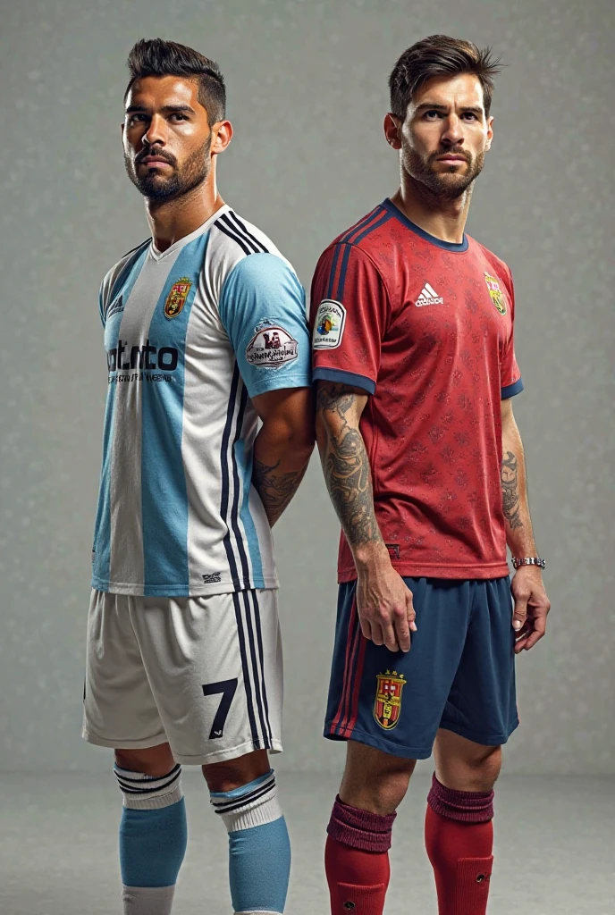 messi and neymar, both football professionals of the highest quality, can be seen in realistic appearance in a high definition photograph (8k) riding a bicycle, vividly detailed and hyper-realistic. Both dressed in shirts of the national soccer team of Argentina and Brazil, respectively, independent cyclists can be seen in a beautiful landscape in the sunlight, with happy smiles and Disney Channel style. The image looks great and well equipped, capturing the spirit of