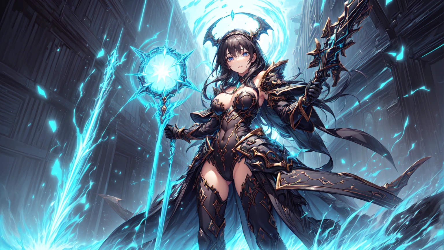 (((Highest quality)))(((Best Image)))(((anatomy)))外見は20代のwoman,Random hair color ,Random hairstyle,Wear shiny armor,Extreme costume(((Appearance)))The shape is humanoid,Random Face(Beautiful Face),,Huge breasts,Tight waist,Wearing randomly colored armor(((Features)))Eye color is random,Personality is random,Attractive figure(((arms)))He is carrying a weapon that resembles a purple glowing object..Possess modern weapons.(((woman)))The skeleton is human-like,Huge breasts,Tight waist,fogのようなガス状のもので纏っている(((background)))Barren Land,dead tree,fog,Chaotic world(((Standing posture)))ランダムなStanding postureをしている,mysterious,lovely,Highest quality((Full Body Shot))