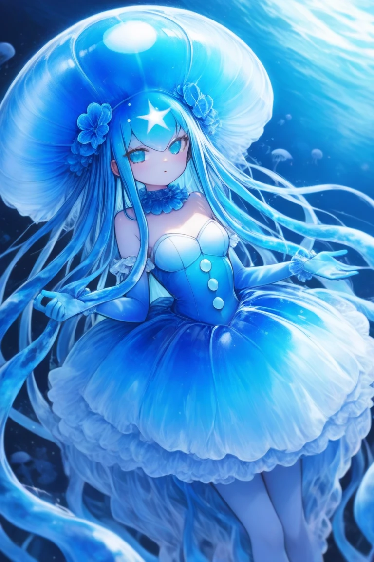 jellyfish girl fantastic silver hair pale sky blue
sky blue ta onepiece deep sea
white castle