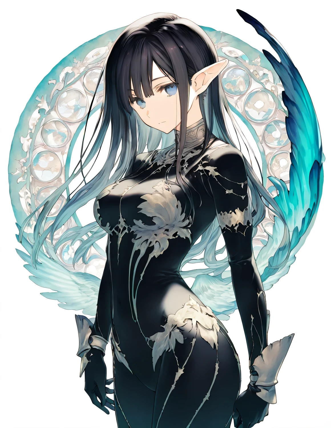 1girl, fantasy, (artist:mitsumi_misato),artist:fujiyama,artist:amazuyu_tatsuki, official_art, best quality, masterpiece, very awa, absurdres, highres, ultra-detailed, super detailed skin,Realistic texture,very aesthetic,clear line illustration,analogous colors, limited palette,sexual lighting,