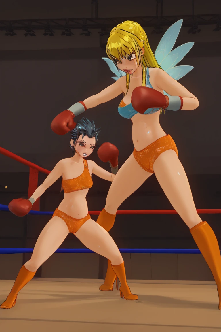 ((Unreal Engine 5)), Realistic Rendering, Excellent, (sexy skimpy bikini:1.3), looking on camera, (standing:1.8), beautiful face, makeup, CGImix, (photorealism:1.2), ultrarealistic uhd face, (huge soft boobs:1.5), (muscle abs:1.3), (big butt:1.3), (wide hips), (thick thighs), slim waist, hourglass figure, half body, ((glowing skin)), ((shiny skin)), Realistic body, ((she is sexy body)), ((clean skin)), photorealistic, bokeh, motion blur, masterpiece, highres, 1080P, super detail, textured skin. Boxing