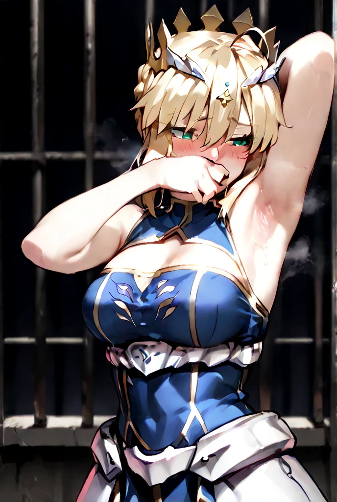 best quality, (masterpiece:1.2), detailed, medieval,
Rumia Tingel,
1girl, solo, ((blush)),
medium hair, blonde hair, short ponytail, blue eyes, green bow, x hair ornament,
(((blue eyes, ultra-detailed eyes))),
Dynamic pose, ((blush)), medium breasts,  medium hair,  background, perfect anatomy, healthy skin,  glowing eyes, cat ears. ((Tongue, saliva)),(((mistress, bdsm, leather clothes, dominant)))