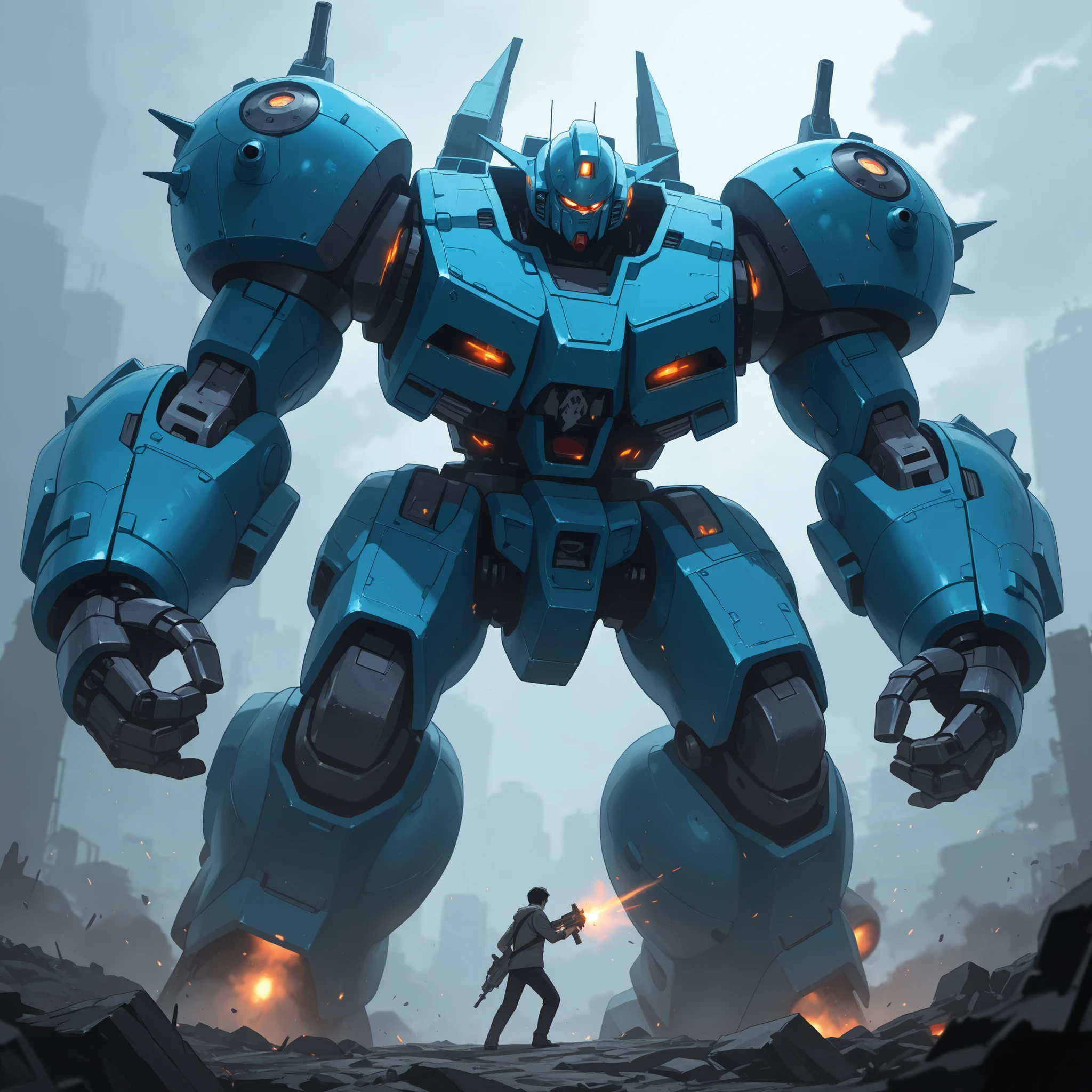Giant Mech robot with a lot of weapons