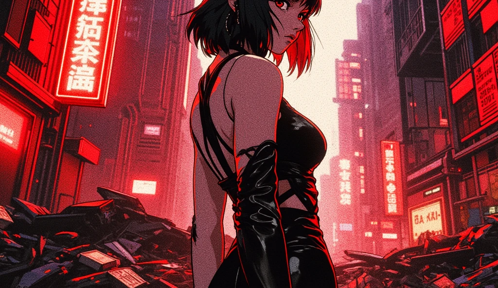 Goth, black hair, undercut, black lipstick, small breasts, partial nudity, panties, dynamic pose, rooftop, night, in the style of soul eater, fingering, female masturbation, spread legs, barefoot, gaping pussy, dripping wet pussy, squirting, orgasm, ahegao
