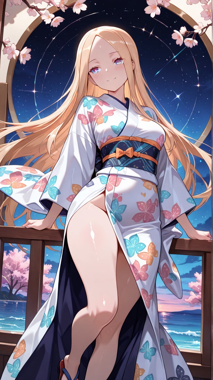 ((2D beautiful girl、top-quality、Perfect fingers:1.1、perfect anatomia:1.1、Dress perfectly、face perfect：1.1、Watercolor style))、(transform sequence)、((cute decorative headbands)、（Kimono-style leotard）、ers old、Solio、hime、Fractal Art、babye、((sht long hair))、(Thin and beautiful legs)、Beautiful big drooping eyes、（full body photographed：1.1、Zoom out and shoot）、((1 persons))、luxury hotel、a blond、Cat's ears、A smile