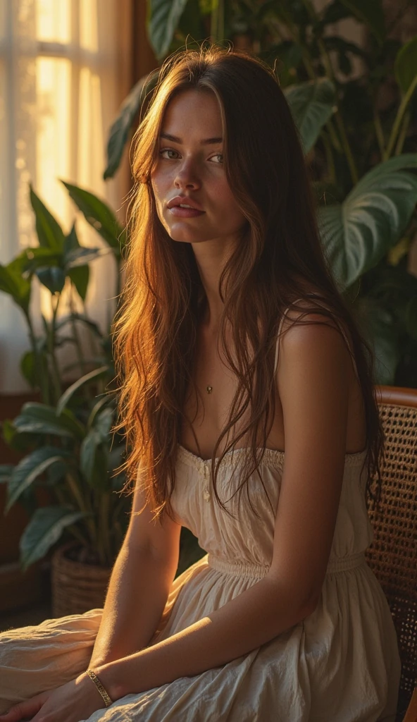Beautiful young woman, viktorianische Dessous, pretty face, sonnenbeschienen, im Dachgeschoss, covered with flowers and petals, divine rays, cozy, Nasse Haut, Morgentau, Hintergrundbeleuchtung, Dunstig, goldene Stunde, Morgenlicht, Erotische Stimmung, ALLEIN, Landschaft, shy, Meisterwerk, best quality, ultradetailliert, Allein, Rauch, Schatten, Kontrast, Nahaufnahme, Filmisches Licht, Seitenbeleuchtung, ultra high resolution, bester Schatten, ROH, 4K, sexy, Dekollete