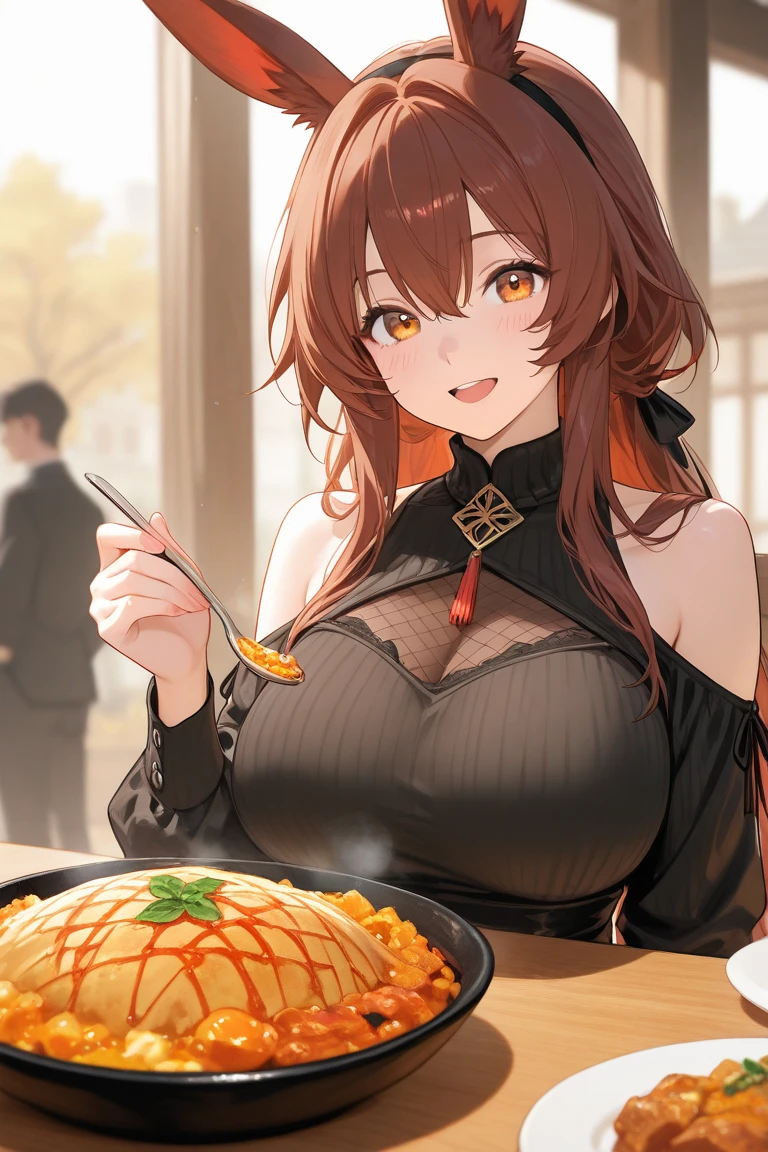 (((Masterpiece))),(((Super Detail))),(((in 8K))),(((best composition))),(((Rim lighting,Fireglow effect,deep shadow))),solo,(Hatsune Miku:1.0),beautiful detailed eyes,double bun with glittering hair ornament,(super detailed glossy skin:1.3),slender body,tits,goddess smile,((mouth little smile open)),beautiful posture,cheongsam dress,(blue with silvr gold thread embroidery,super delicate floral pattern:1.2),seductive cleavage:1.3,beautiful glossy legs,shiny red high heels,lifting dishes with cakesd,french restaurant,hustle and bustle,rising steam,(((depth of fields)))
