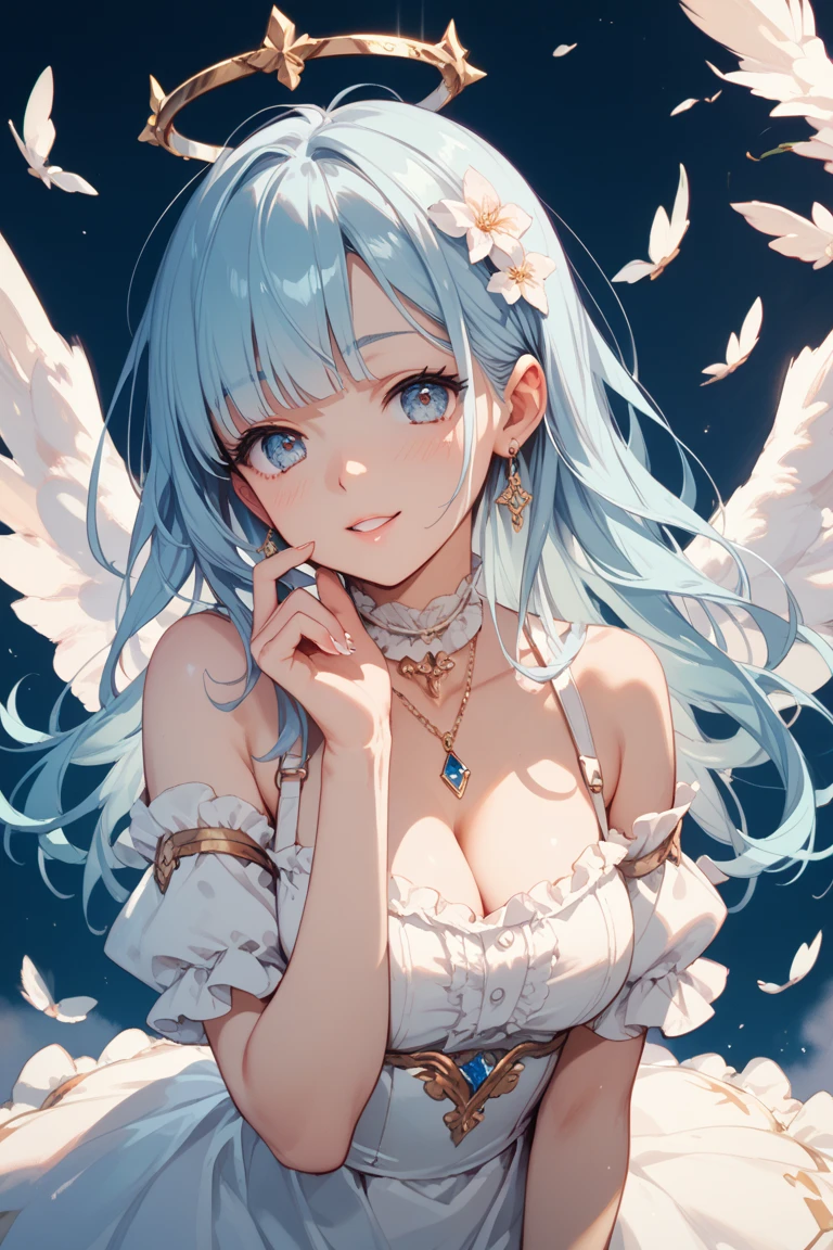 Beautiful girl, angel, sky,