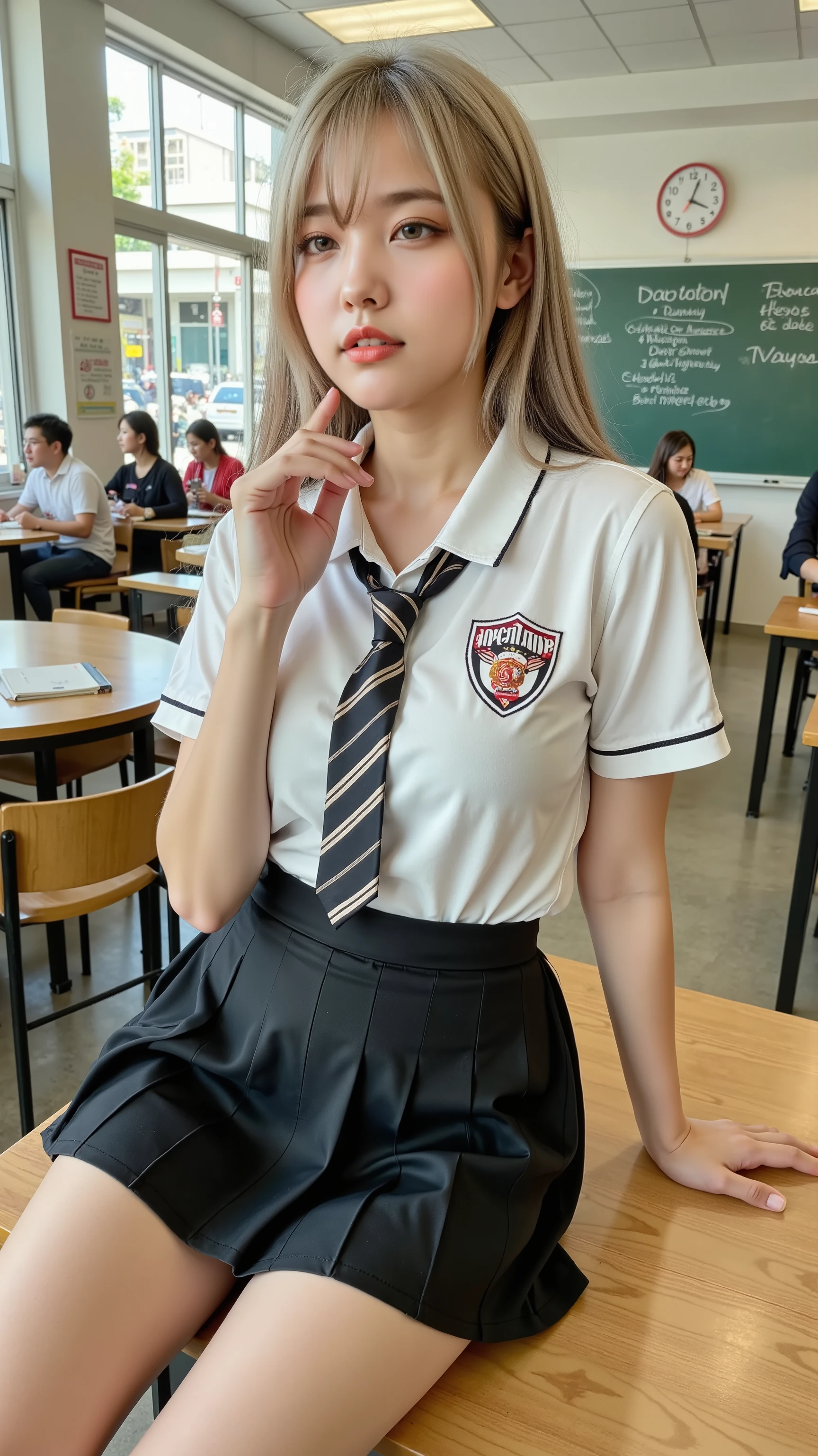 (( we have 4 :1.8))、()、female、(neon street)、( lovely female teacher {X} 우유 stockings {X} X} Tall four , model shaped schoolgirl :1.7)、(All of these ), full body shot、( school trip photo )、( thigh thigh , とてもlong legs), high heels , classroom, (masterpiece:1.3), (8k, realistic, original photo, Premium: 1.4), pretty face , ( realistic face), ( You can see short blond hair :1.3), realistic目, big silhouette flash top , realistic skin, Beautiful skin , with two hands super high resolution, Super realistic, very detailed, Golden ratio, lovely, lovely female teacher, high school student in summer clothes , 초 realistic 여고생, pleated mini skirt from leg , milk splashes uniform、濡れたstockings、stockings, (BLACK丝袜)、 high heels 로퍼, full body photo , slender arms, ( big for deep use)、BLACK皮革设计师包、 high school girl uniform JK , 초 realistic 여고생, pleated mini skirt from leg , milk splashes uniform、ミルクがぶっかかったstockings、stockings, BLACK、 high heels 로퍼, full body photo , slender arms, big for deep use、 thigh thigh 、long legs,(( we have 4 :1.8))、()、female、(neon street)、( lovely female teacher {X} 우유 stockings {X} X} Tall four , model shaped schoolgirl :1.7)、(All of these ), full body shot、( school trip photo )、( thigh thigh , とてもlong legs), high heels , classroom, (masterpiece:1.3), (8k, realistic, original photo, Premium: 1.4), pretty face , ( realistic face), ( You can see short blond hair :1.3), realistic目, big silhouette flash top , realistic skin, Beautiful skin , with two hands super high resolution, Super realistic, very detailed, Golden ratio, lovely, lovely female teacher, high school student in summer clothes , 초 realistic 여고생, pleated mini skirt from leg , milk splashes uniform、濡れたstockings、stockings, (BLACK)、 high heels 로퍼, full body photo , slender arms, ( big for deep use)、BLACK皮革设计师包、 JK high school girl , 초 realistic 여고생, pleated mini skirt from leg , milk splashes 、ミルクがぶっかかったstockings、stockings, BLACK、 high heels 로퍼, full body photo , slender arms, big for deep use、 thigh thigh 、long legs,