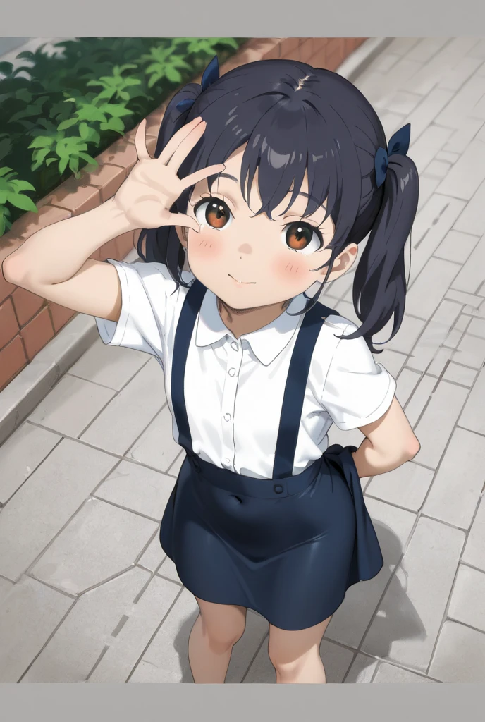 (msfw:1.3), (Realistic, photo Realistic:1.2), ((Highest quality)), Shift the center of gravity backwards, Quite embarrassing, White panties, (Showing panties:1.4),タイトskirt, (Panty shot:1.3), (skirtをまくり上げる:1.3), (Squat:1.4), (Spreading pussy:1.2), Place your heels on the ground, Spread your legs, Squat with your knees up, Attach your butt to the ground, brown penny loafers, Beautiful facial details, Real human skin, Gentle expression, Front view, angle From below, Realistic, photoRealistic, cute, skirt, Squat deep on school grounds, cute school girl, Japanの女子高生の制服, Haruka Hirose、Left 4 Dead Arcade、Japan 、Short Bob、Brown Hair、black eye、Mid-breasted、((White short sleeve shirt、Grey bow tie、グレーのチェック柄skirt、プリーツskirt、White High Socks、Brown leather shoes):1.5)、JK Uniform、Frayed uniform、cute女子高生, whole body,smile, 自然なsmile, cutesmile, 魅惑的なsmile, (Looking at the audience:1.2), from before, From below, from the front