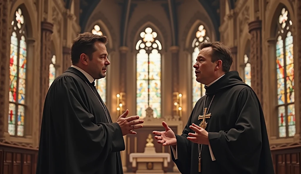 Man priests in uniformshaving sex in church, sucking cocks, gay party, golden rain, wet sex